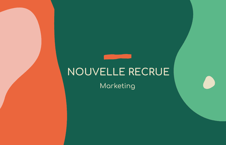 Slider Nouvelle recrue - Marketing